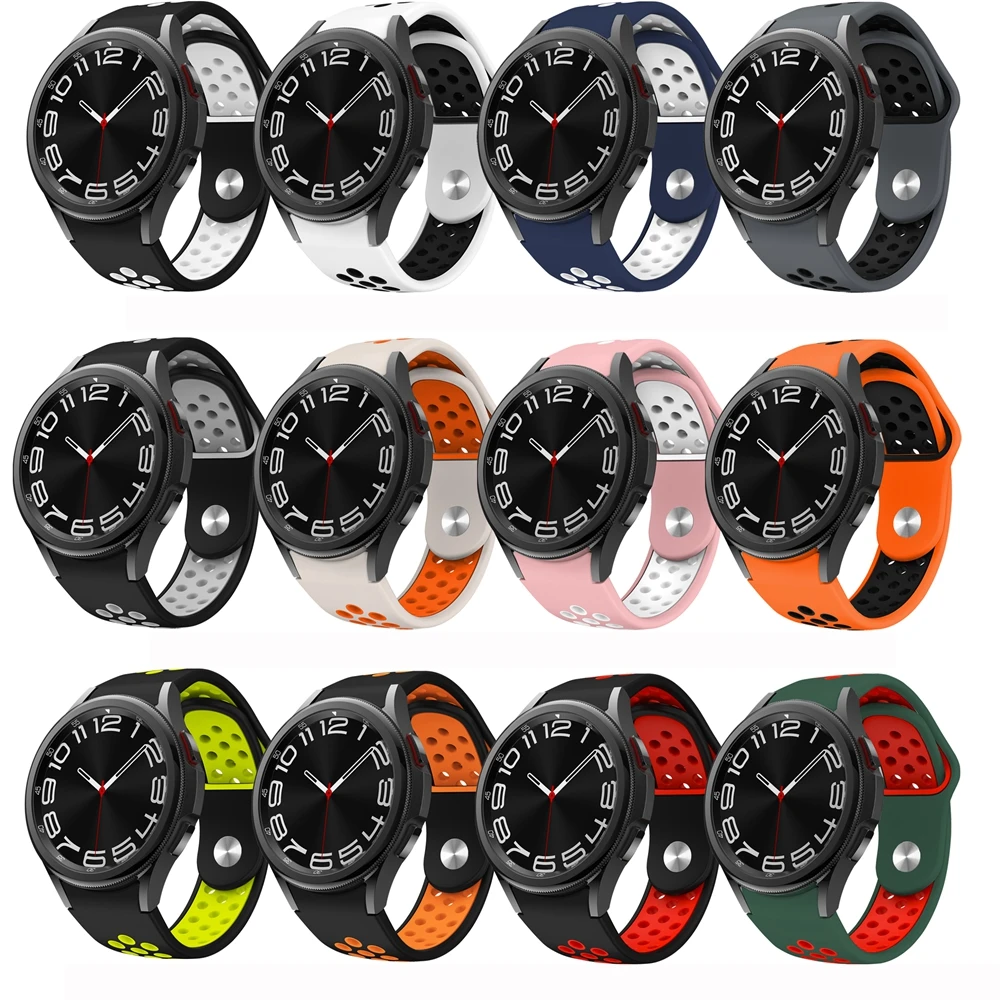 

Silicone Strap for Samsung Galaxy Watch 7 6 5 4 44mm 40mm Watch 5 Pro 45mm Wirstband For Galaxy Watch 6 Classic 43mm 47mm Watch