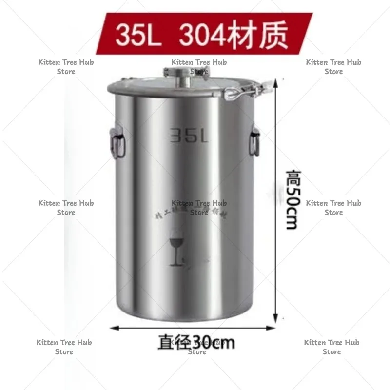 12/20/35/60L304 stainless steel fermentation barrel wine  storage barrel sealed barrel can be constant temperature