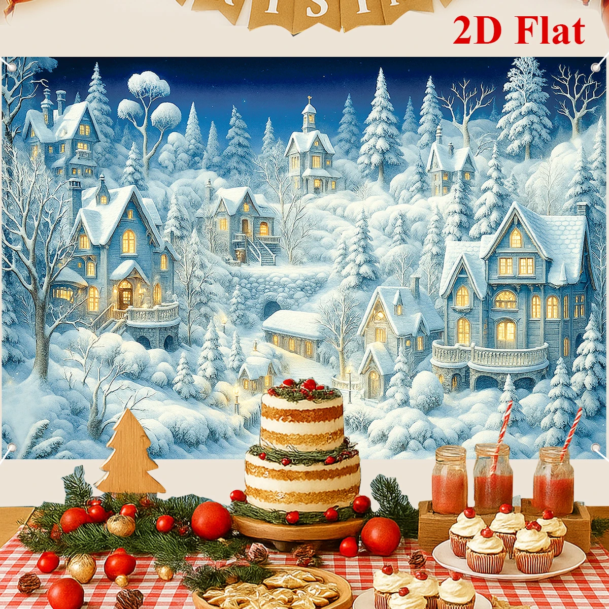 Christmas Backdrop Happy 2026 New Year Santa Claus Livingroom Home Decoration Xmas Navidad Merry Christmas Background Cloth