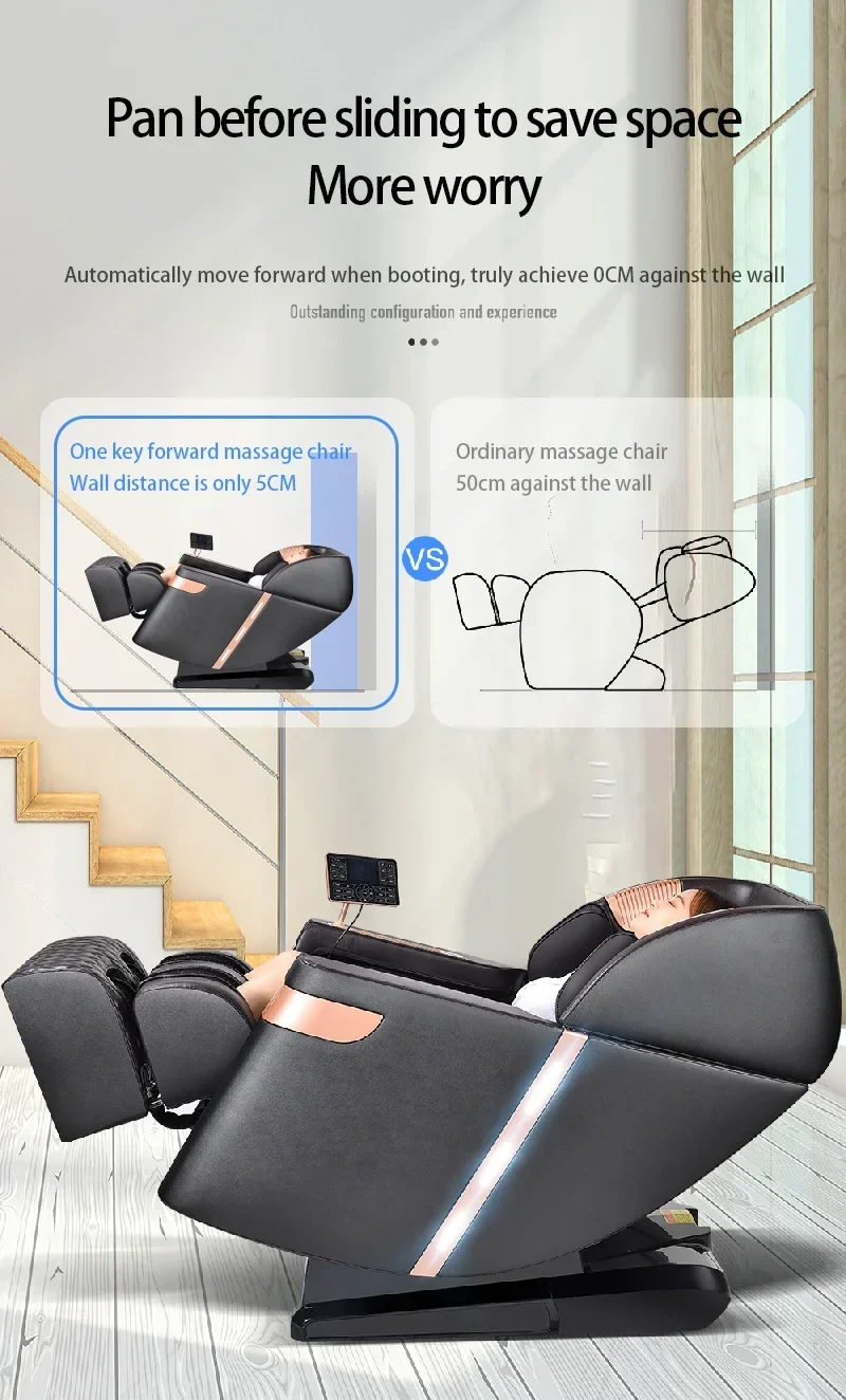C06 latest intelligent voice control high power Bluetooth music 3D zero gravity whole body full air bag luxury massage chair