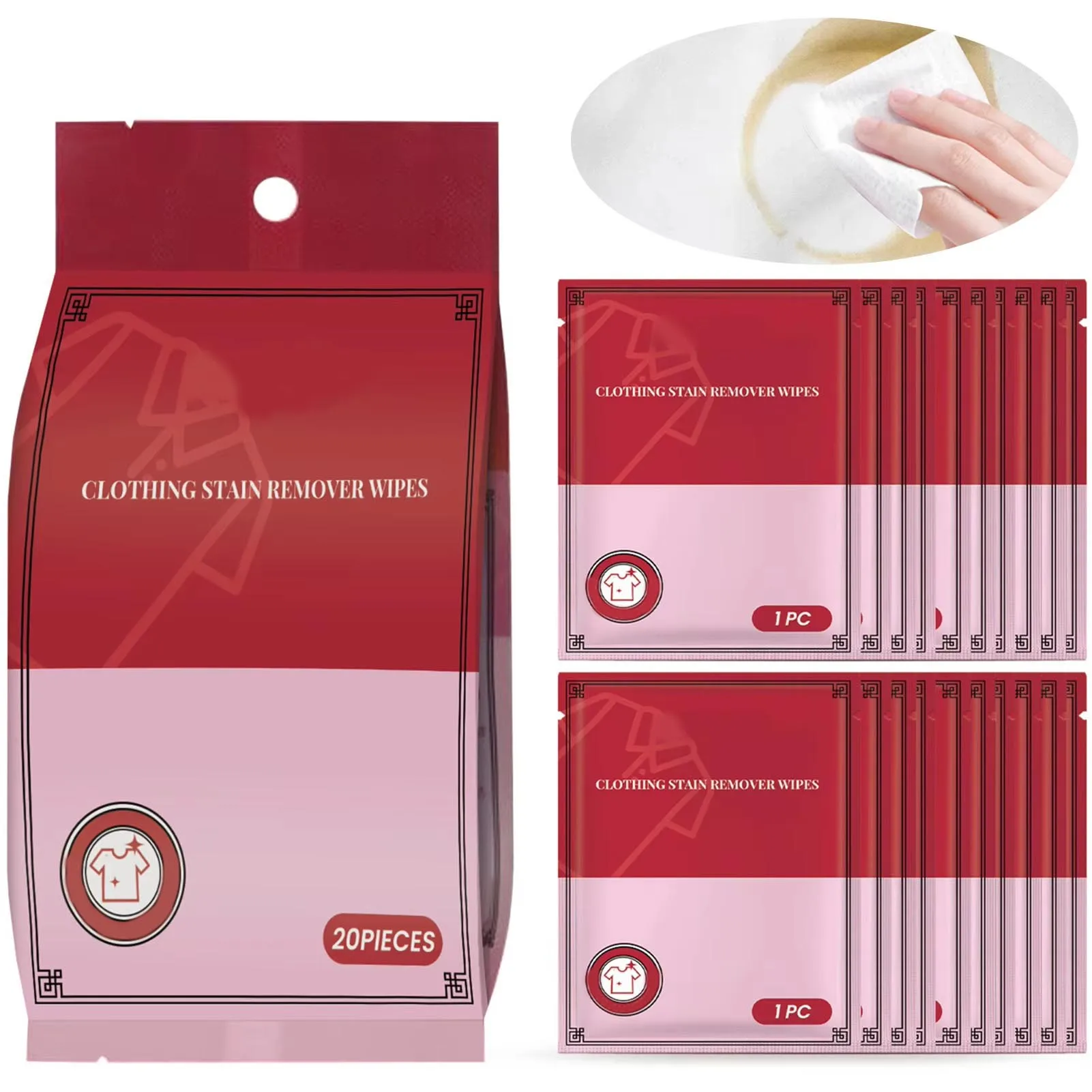 Wet wipes for deep cleaning of stubborn stains from clothing, while protecting the color of the garments.
