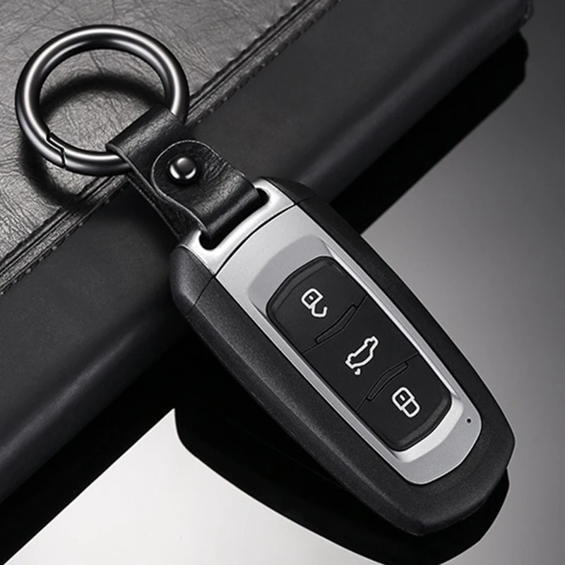 

Car Pu Leather Key Ring Keyring Keychain Zinc Alloy Material Universal for Various Car Keys for Mustang Mercedes Suzuki Vw Audi