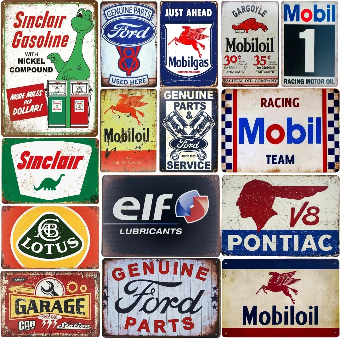 Vintage MOTOR OIL Metal Tin Sign Plaque RACING TEAM Decorative Plates For Garage Club Man Cave Bar Pub Hotel Cafe Wall Decor