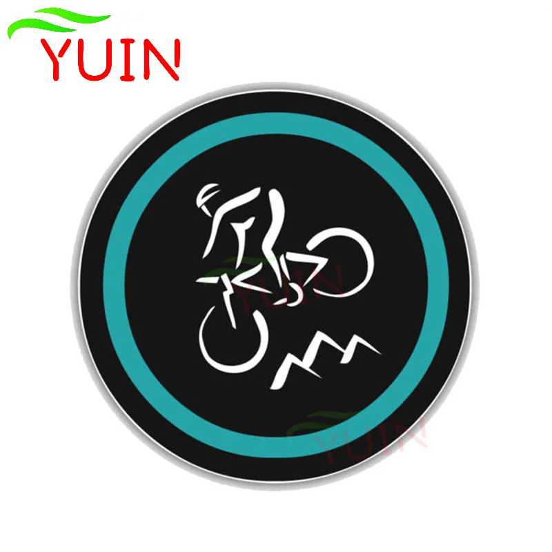 YUIN Interesting Mount Cycling Badge Car Sticker Auto Accessories PVC Bumper Window Graphic Decoration Waterproof Decal 13*13cm