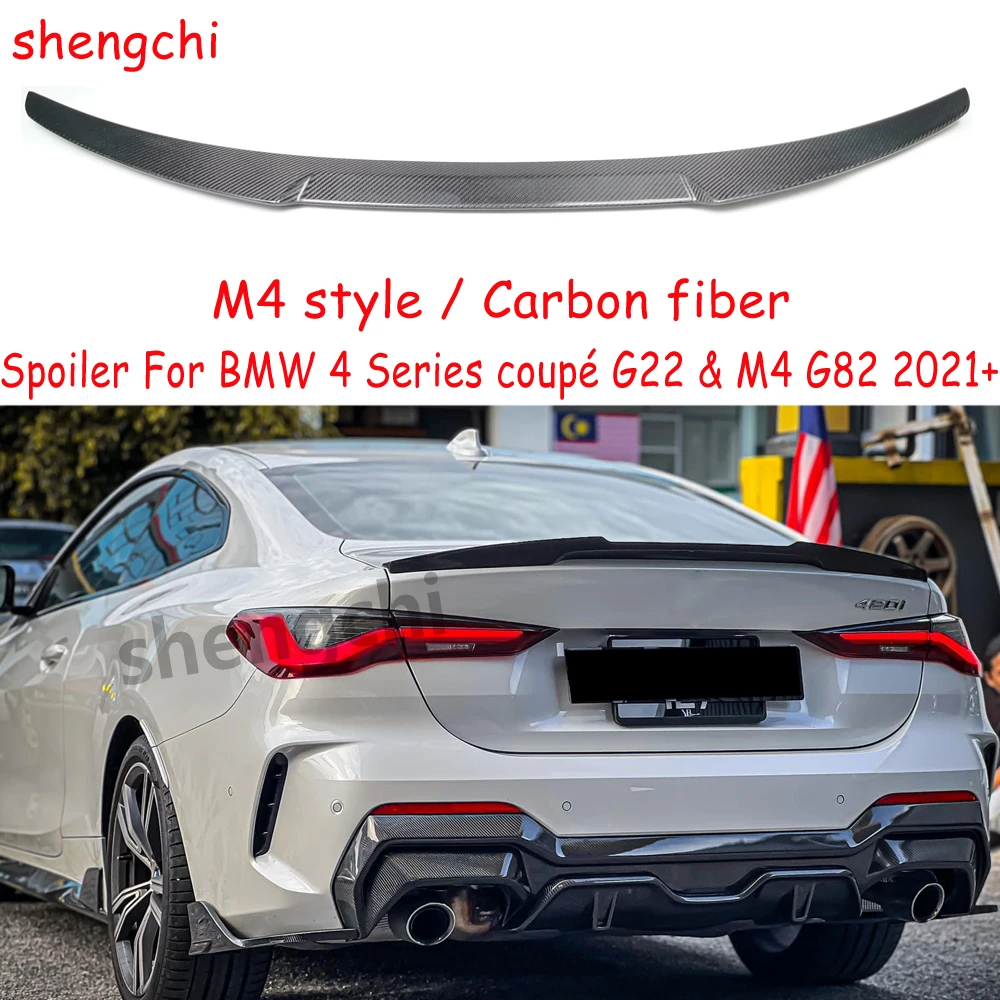 

M4 G82 Carbon Fiber Rear Trunk Spoiler For BMW 4 Series Coupe G22 & G82 M4 420i 430i M440i Rear Spoiler 2021+