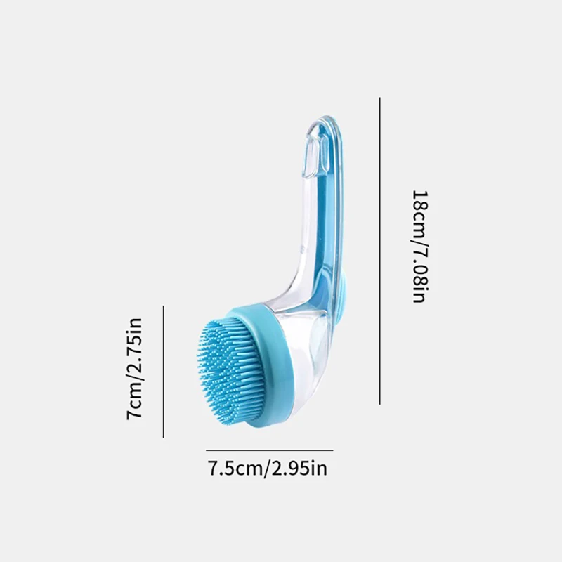 Long Handle Shampoo Bath Brush, Massagem do couro cabeludo, Pressione para Dispensar Pente, Esfoliação Corporal, Ferramentas de Cabeleireiro