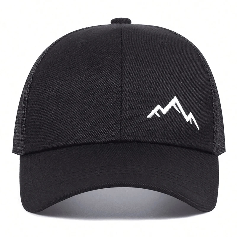 Unisex Mountain Range Embroidery Baseball Net Caps Spring and Summer Outdoor Adjustable Casual Hats Sunscreen Hat image 4
