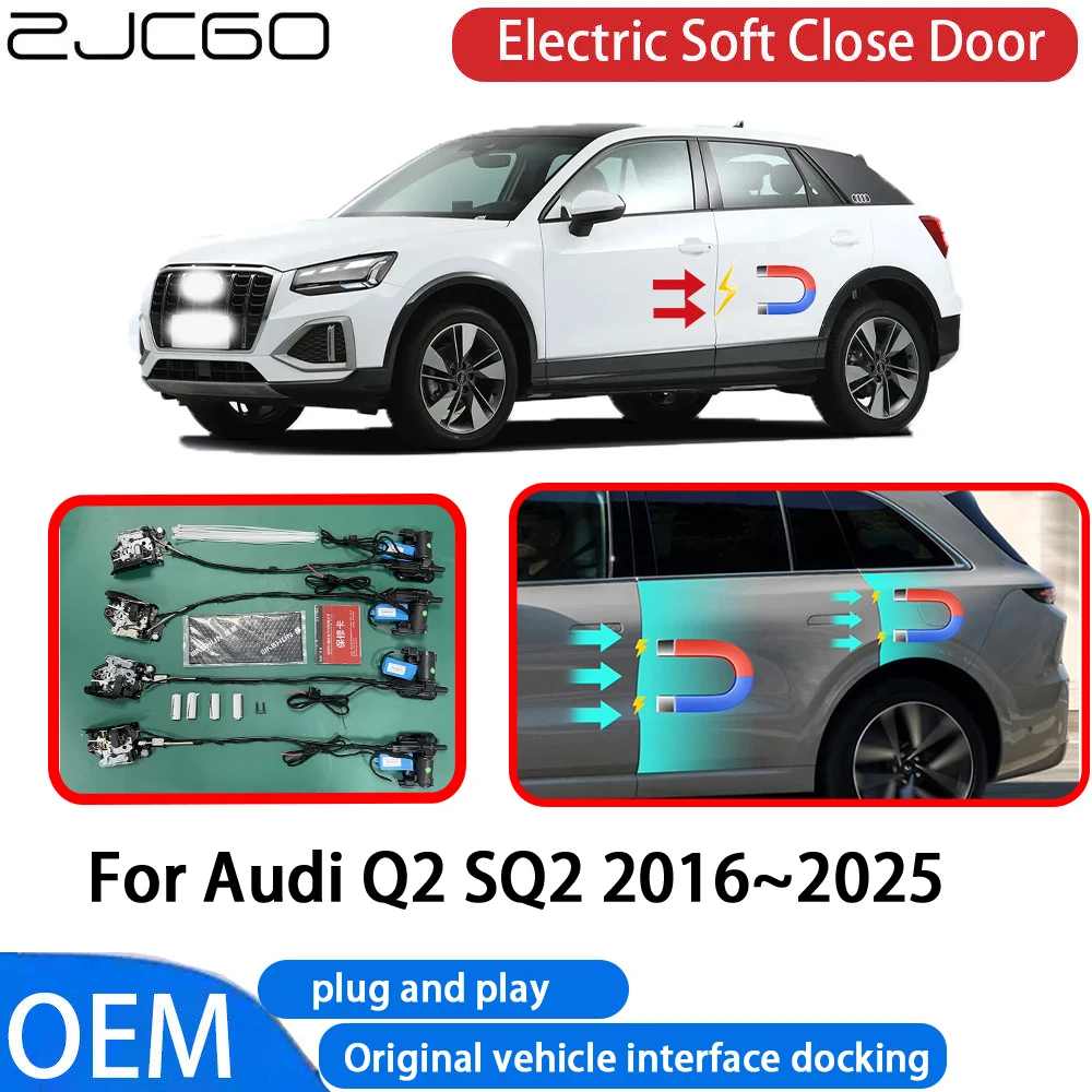 

ZJCGO for Audi Q2 SQ2 2016-2025 Car Automatic Electric Soft Close Door Closer System OEM Plug and Play Comfort Closing