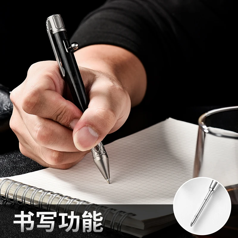 TIMULTI Titanium pen,High Quality Steel Metal Glass Breaker Office Titanium Utility Fountain Pen