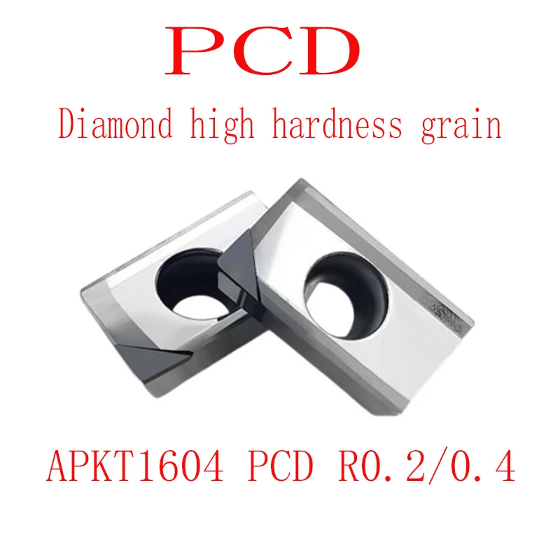 

2pcs /lot SEHT1204 PCD R0.2 R0.4 APKT1604 Diamond inserts Carbide Milling Inserts, Milling