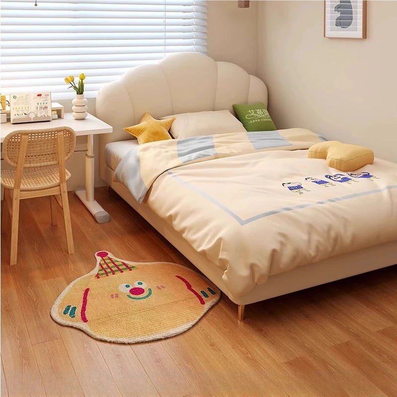 

Simple Single Kids Beds Decoration Safety White Design Princess Children Beds Girls Modern Style Lit Enfant Furniture For Home