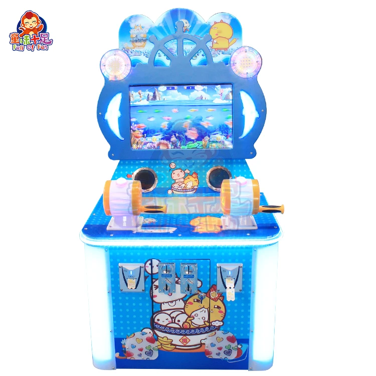 

Hot Sale Indoor Game Equipment Coin Operated 2 Players Kids Video Fishing Game Machine