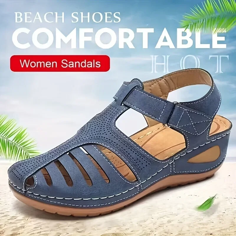 

Fashionable Womens Wedge Sandals Comfortable Platform Heels with Secure Ankle Straps Durable Solid for Stylish Summer Footwear