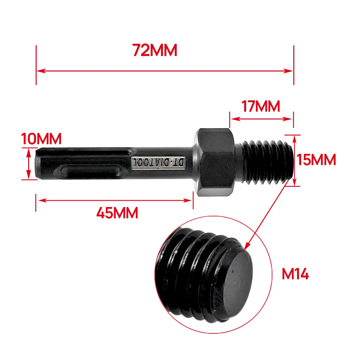 Imagem -05 - Dt-diatool Sds Adaptador Diamond Core Bits Conexão Buraco Saw Converter M14 ou 811 para Sds Além Disso Adaptador Adaptador