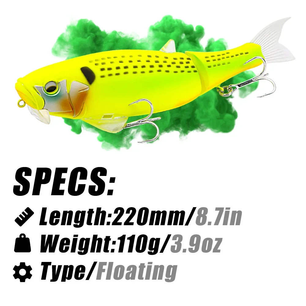 B&U Topwater joint body Glide Swimbaits Floating Big Game Pencil Surface Trolling Lure Boat Fishing Hard Lure 220mm 110g