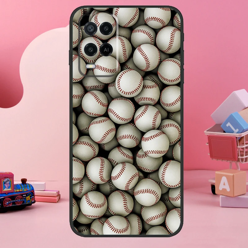 Baseball Case For OPPO A98 A78 A96 A76 A15 A16 A17 A77 A57 A54 S A94 A74 A53 A5 A9 A91 A93 A52 A72