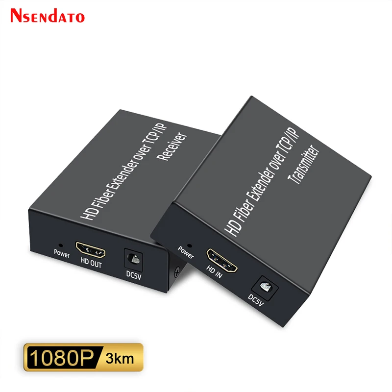 3Km 20Km HDMI Glasfaser-Extender Transceiver Empfänger über SC 1080P HDMI zu Glasfaser Extender Video-Sender-Empfänger für PC