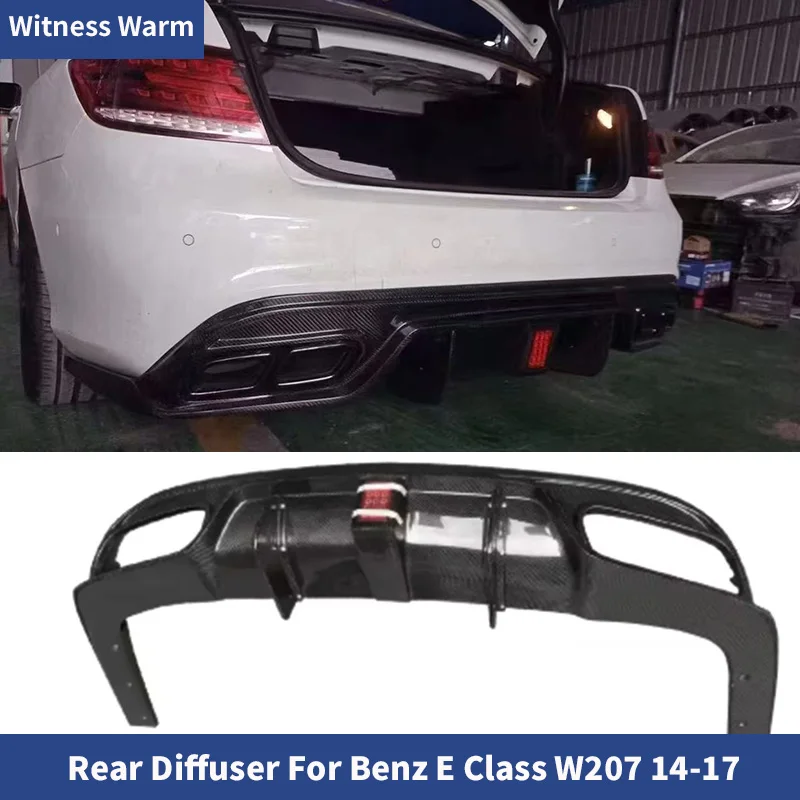Diffuseur arrière en fibre de carbone, lèvre de pare-chocs, séparateur latéral, protection de pare-chocs, spoiler, kit carrosserie pour Mercedes Benz Classe E W207 2 portes 14-16