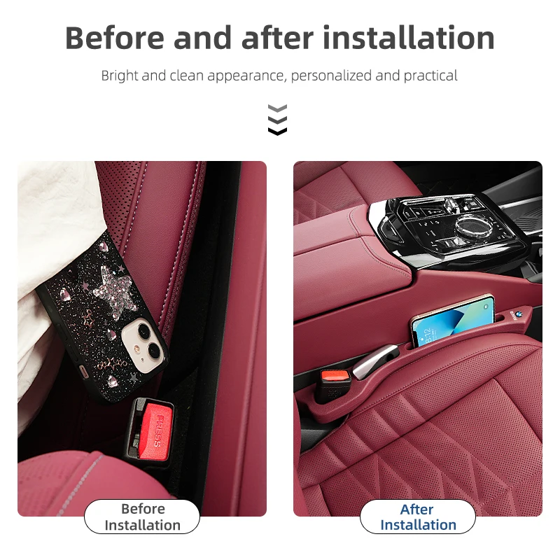 Car Seat Gap Filler For BMW 5 Series G30 G60 G32 G20 G01 G05 F10 F30 F15 E90 Center Console Side Anti-Drop Organizer Accessories