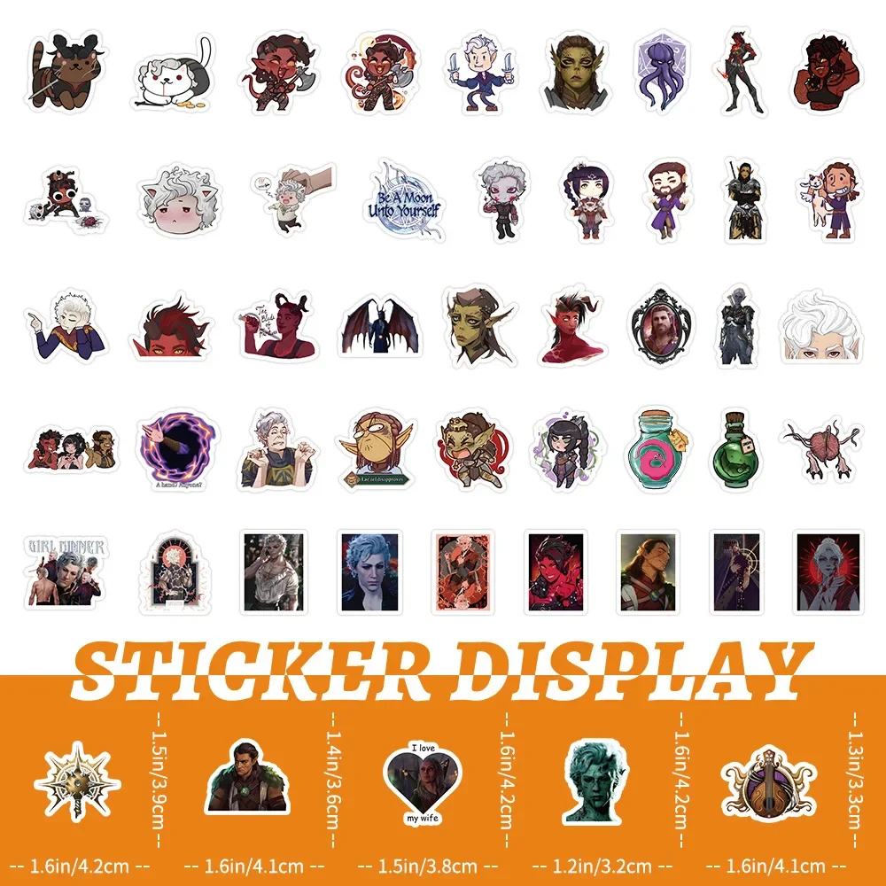 

10/50/100PCS Baldur's Gate 3 Game BG3 Graffiti Decorative Stickers Personalized Creative Decoration DIY Pencil Box Luggage Desk