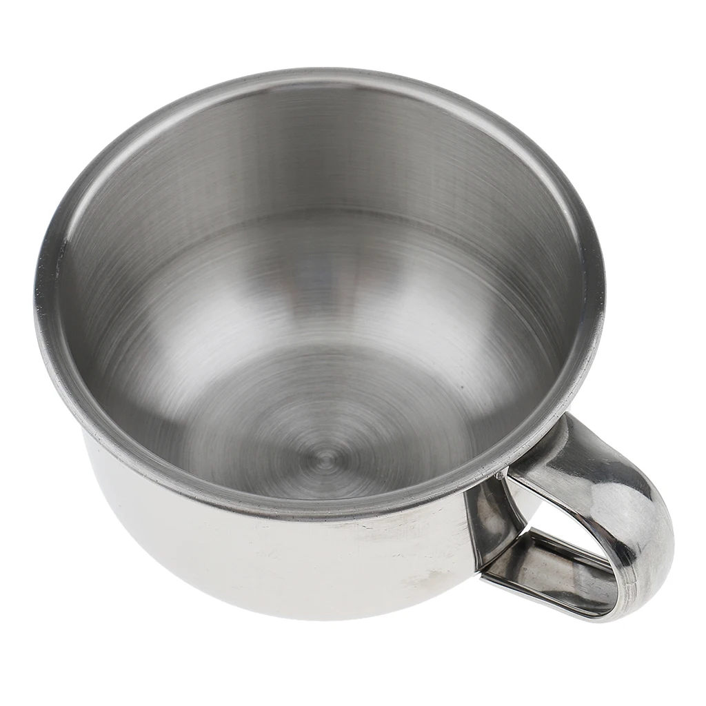 ถ้วยใส่สบู่พร้อมที่โกนหนวดสแตนเลสขนาด8ซม./3.2นิ้ว