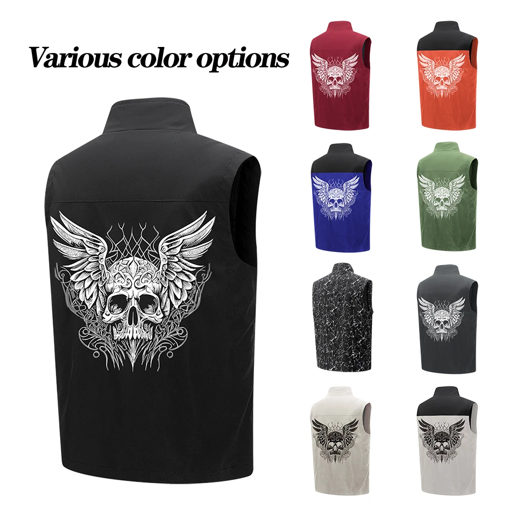 

Casual Men's Sleeveless Vest Jacket Autumn/Winter Outdoor Sports multiple pockets Printed Vest Multiple Colors Available