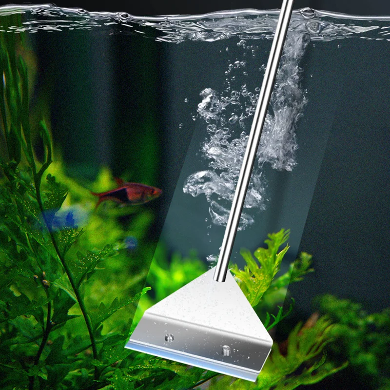 Aquarium Algen entferner Aluminium legierung Edelstahl Schaber Klinge Aquarium Glas Wasser Pflanze Gras Reinigungs werkzeuge Zubehör