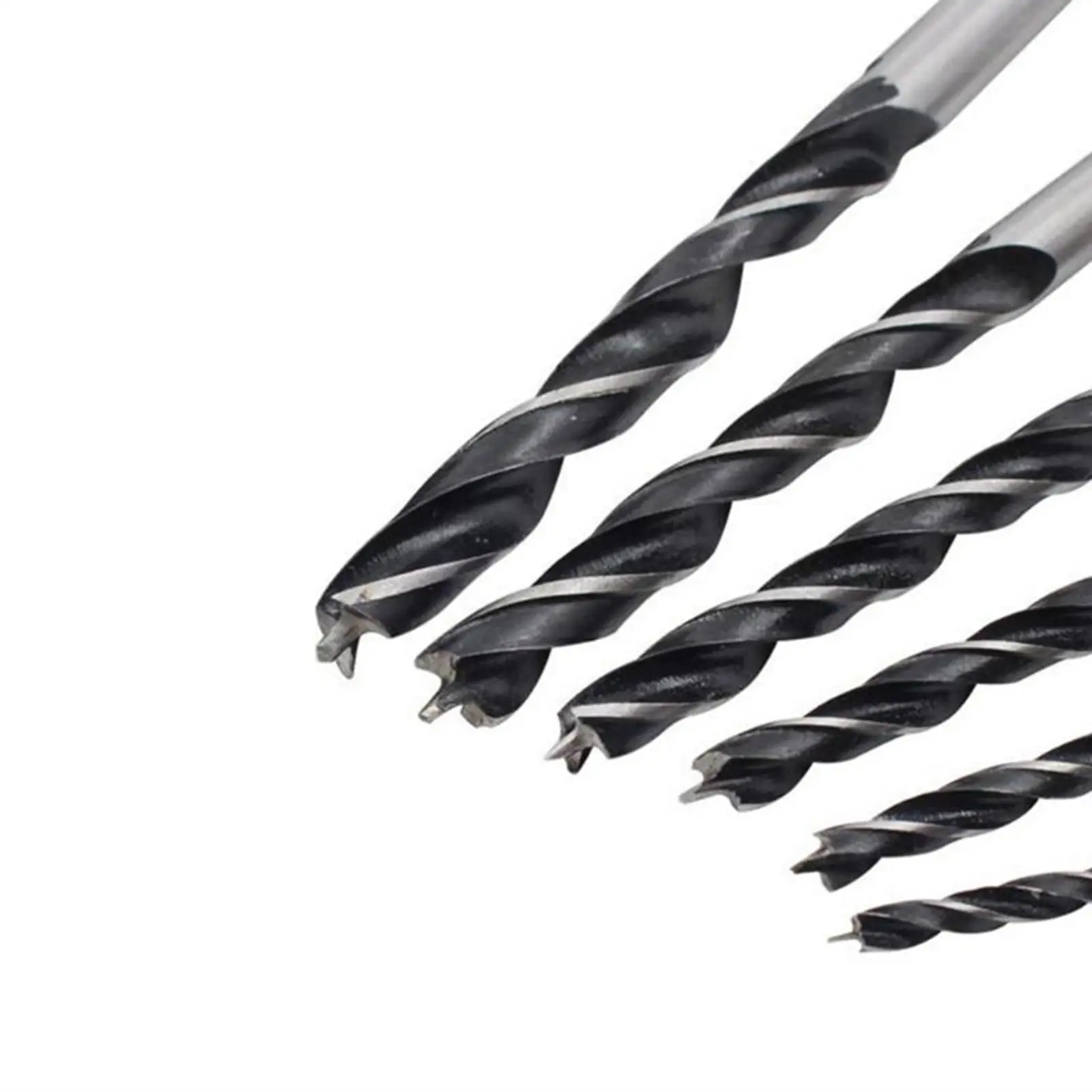 6 Pieces Carbon Steel Brad Point 3/4/5/6/7/8mm for Carpentry