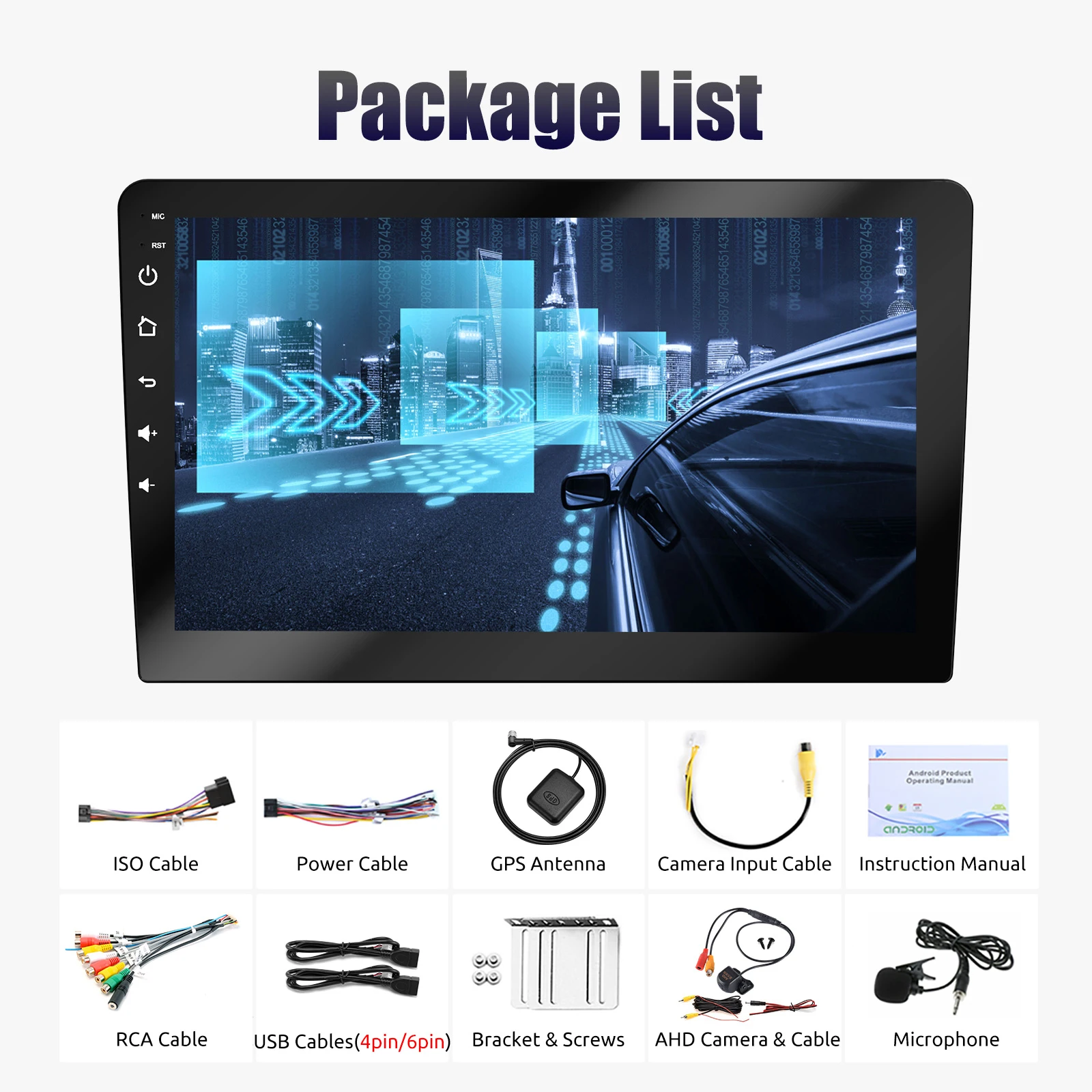 ESSGOO 9" Car Radio MT8163 Carplay Android Auto Android 4GB 64GB Universal Multimedia Player GPS RDS Autoradio Stereo NO AM image 3