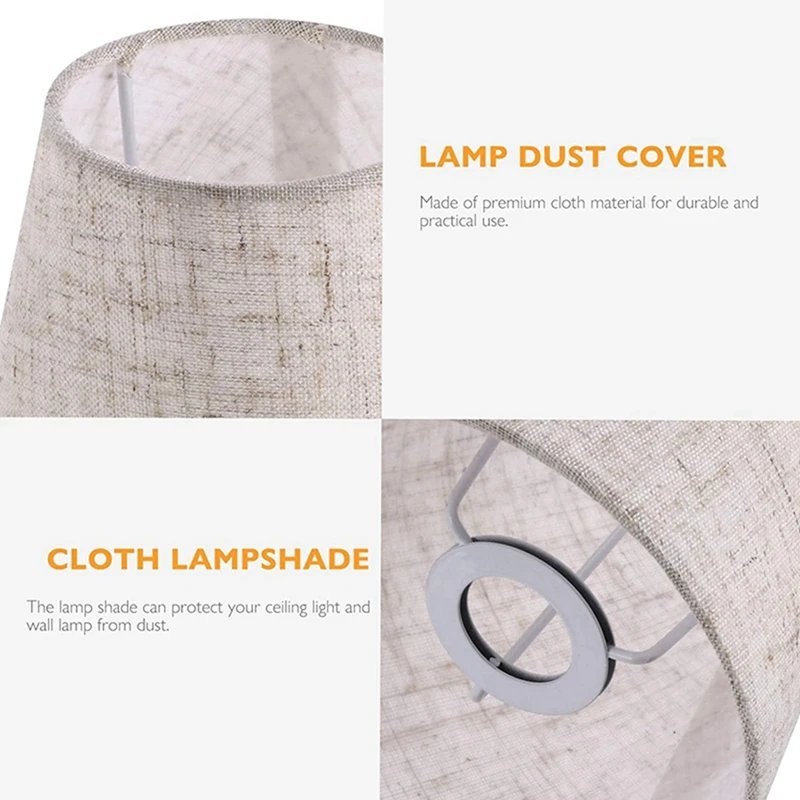 3X Small Lamp Shade Cloth Lamp Cover Chandelier Lamp Dust Cover Fabric Lamp Accessory For Table Lamp And Floor Light