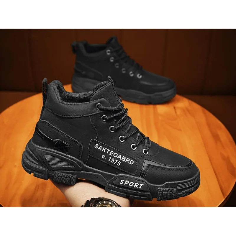 Men's Shoes Tactical Military Combat Shoes Light Non-slip Men Desert Ankle Shoes Trendy Lace Up Platform Shoes Zapatos Hombre