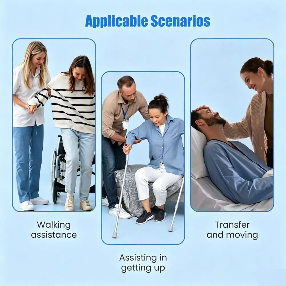 Adjustable Rehabilitation Belt Patient Transfer Lift Belt Dismountable Waist Fixing Band For Seniors Walking Standing Assist Aid