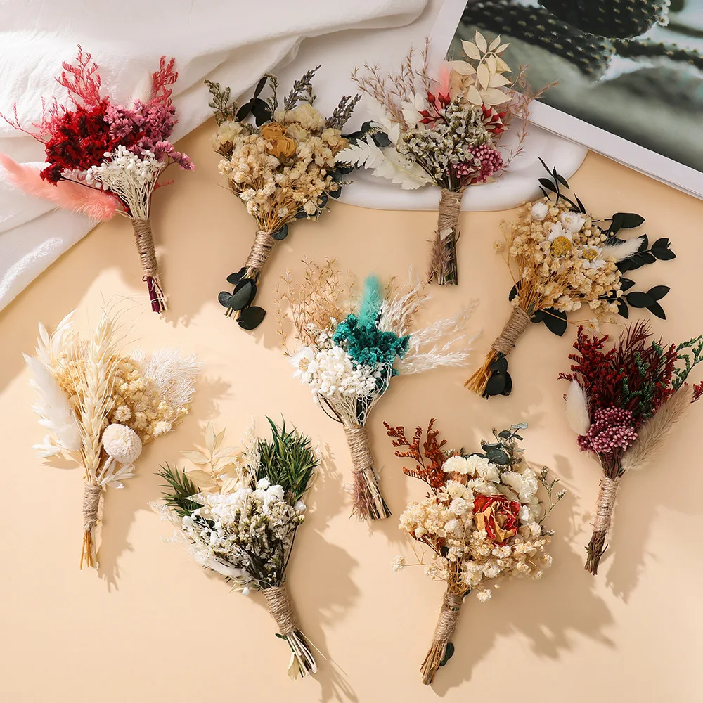 

NEW Mini Dried Flower Small Bouquet Lover Grass Forget-me-not Dried Flower Corsage Accessories Diy Handmade Decoration