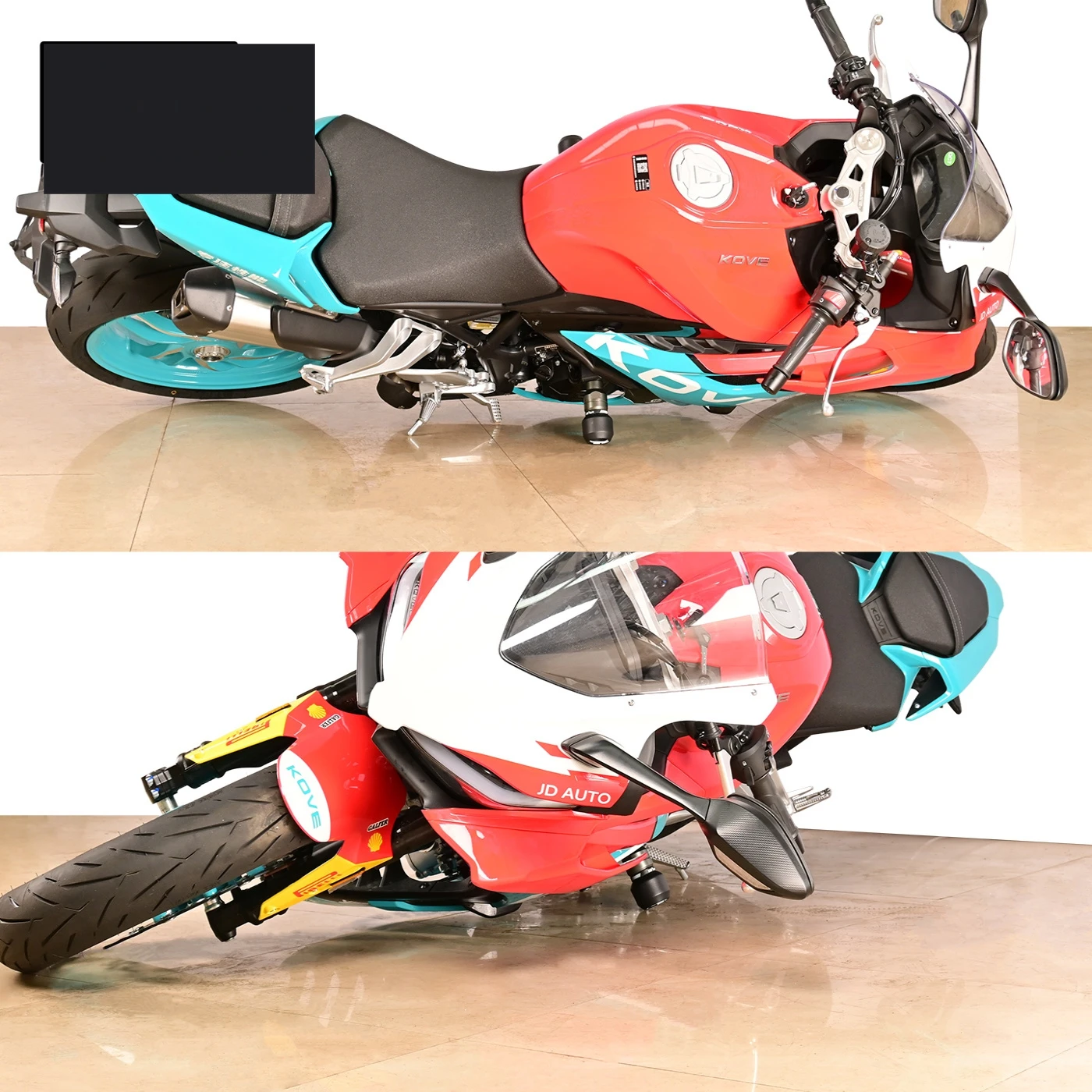 【Perfect fit】For KY 350RR Herez Bar Anti Drop Ball Insurance Competitive Bar Water Tank Mesh Modified Parts