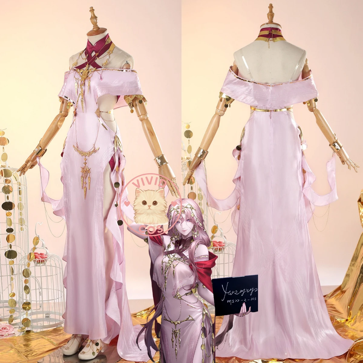 

Top Game Path To Nowhere Cosplay Costume Anime Demolia Role Playing Pink Dress Full Set Women Comic Con Halloween Party Suits