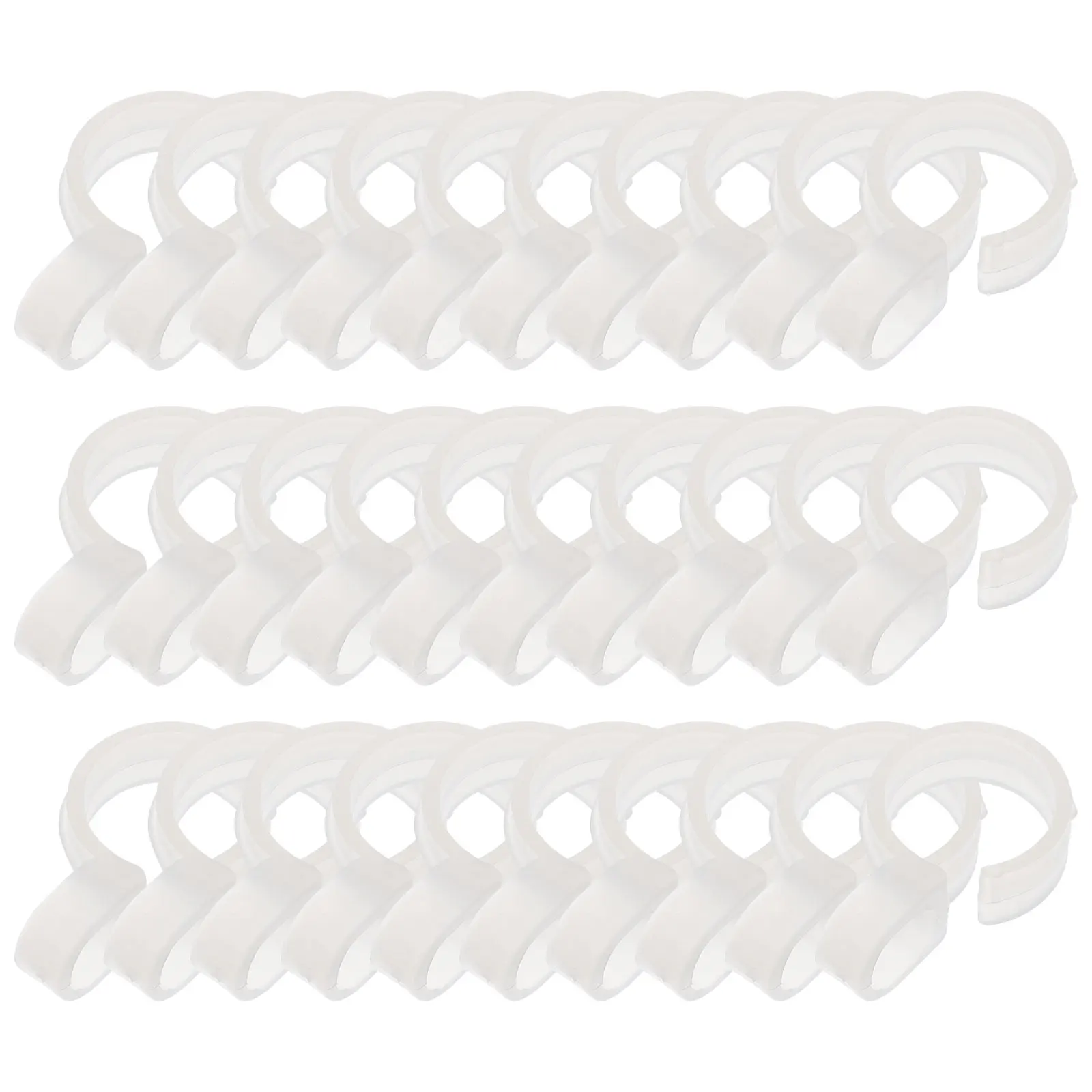 

60 Pcs Windproof Clothes Hanger Prevent from Sticking Together Hangers Hook Fixed Buckle Hooks with Safety Pp