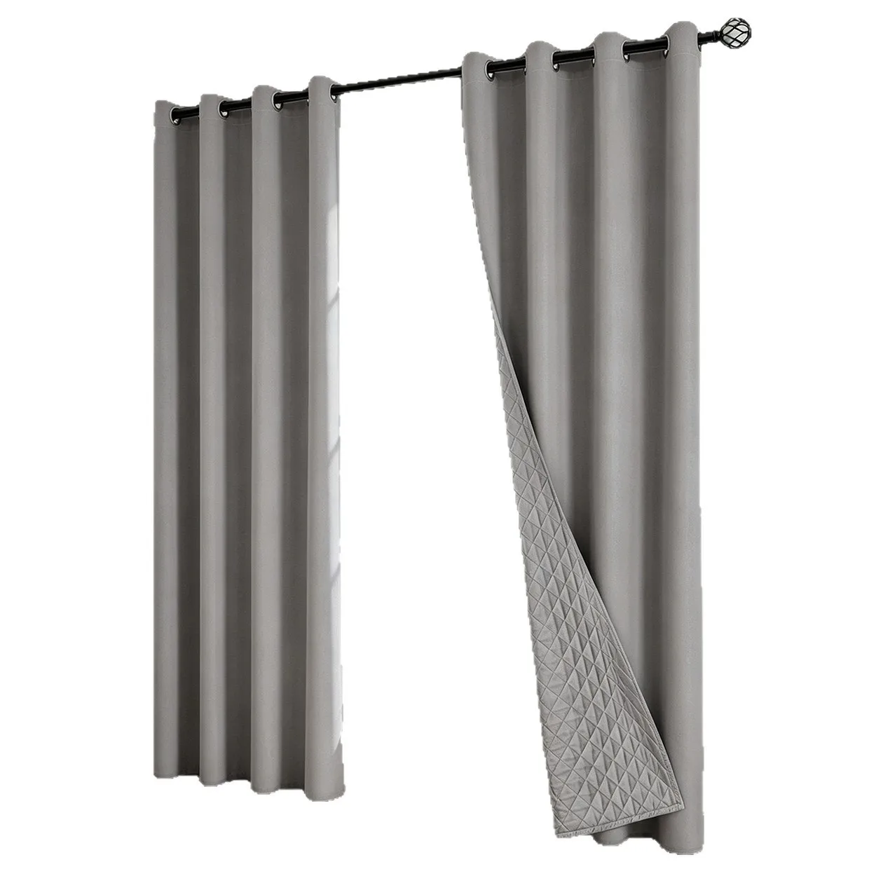 Winter Thickened Quilted Curtains Windproof Noise Reducing Room Dividing Decor for Living Dining Room Bedroom Window Ornament