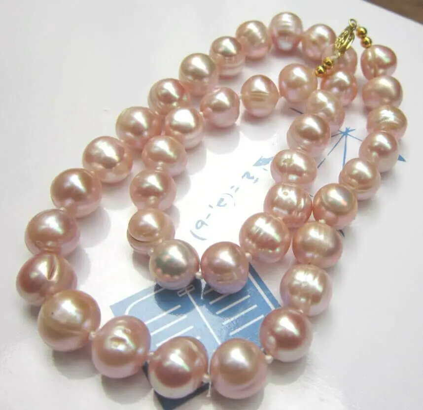 Baroque 18” AAA Natural 10-11mm South Sea Pink Pearl Necklace