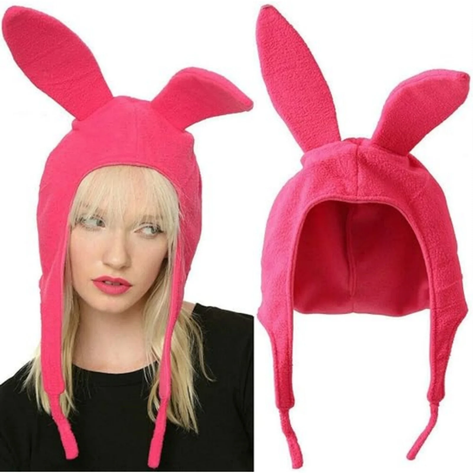 

1PC Cosplay Costume Rabbit Ear Hat - Large and Small Sizes Solid Color Animal Party Polyester Fiber
