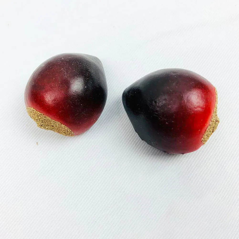 

20Pcs Artificial Chinese Chestnuts Simulation Decor for Home Shop Office Desktop Decoration Photography Props Mixed Size