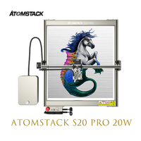 ATOMSTACK S20 Pro 20W Laser Engraver CNC Desktop Engraving Cutter Machine with Air Assist Kits App Control Support 400*400 mm