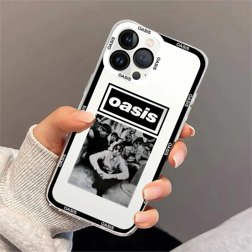 Hot Band O-Oasis Phone Case For Samsung S20 S21 S22 S23  Ultra Plus S10 Transparent Border Shell