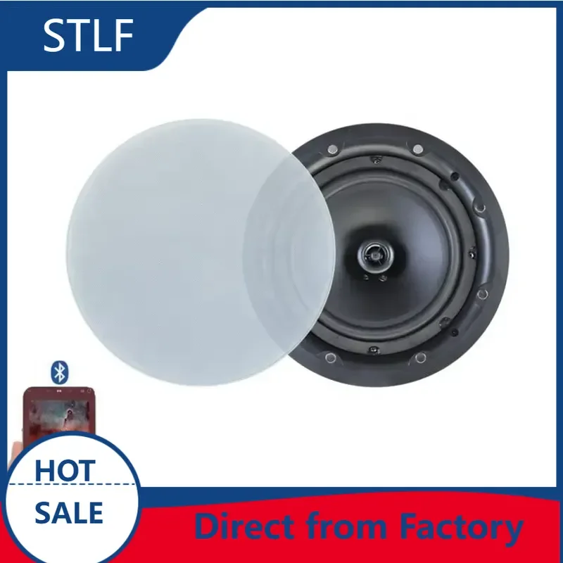 STLF CHNLAN BS-61 2pcs 120w Frameless Flush Mount In-Wall System 2 Way 6.5 Inch Active Ceiling Speaker Wireless