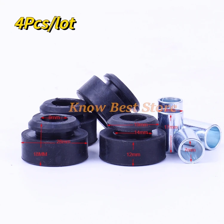 4Pcs Universal Anti-Vibration Rubber Feet for Refrigerator Compressor Shock Absorbing with Foot Sleeve Kitchen Appliance Support