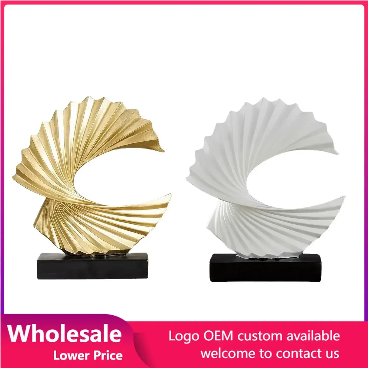 

Decoration Sculpture Gold Modern Abstract Art Sculpture Resin Crafts Sculpture Ornaments Home Office Desk Decoration Accessories