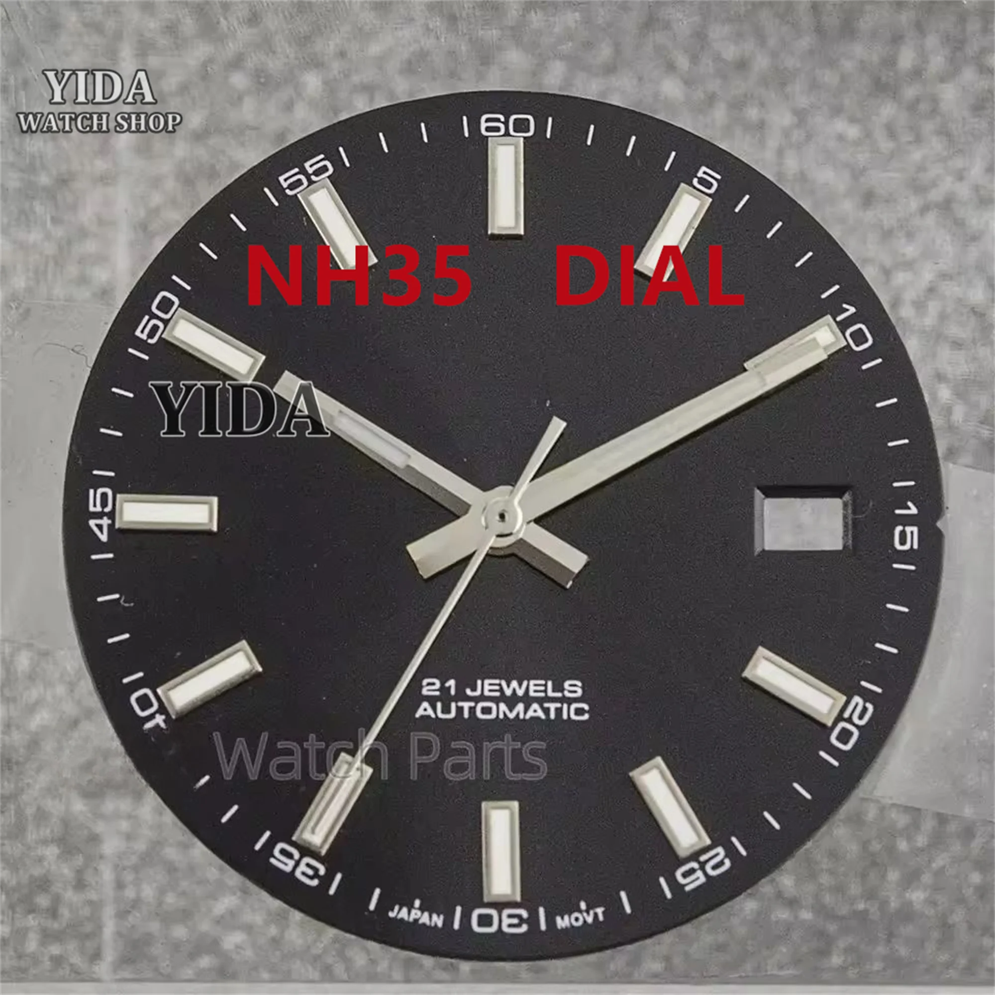 

28.5MM Watch Dial Blue Black White Yellow 5-60 Numerals Dial Modified for Datejust NH35 NH36 Automatic Movement Replacements