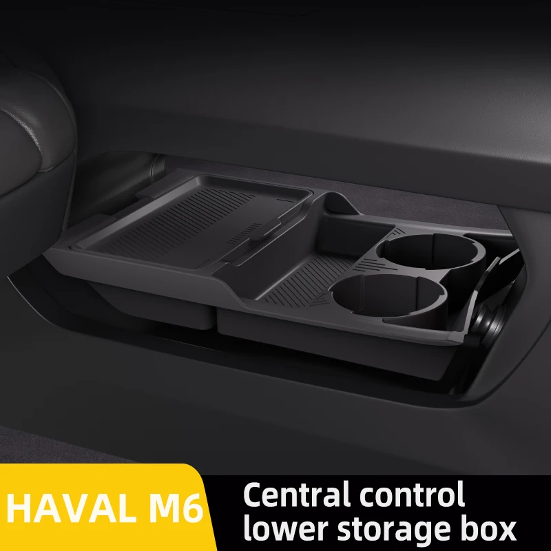 

For Haval M6 Storage Box Center Armrest Hidden Box Cup Holder Organizer Interior Accessories