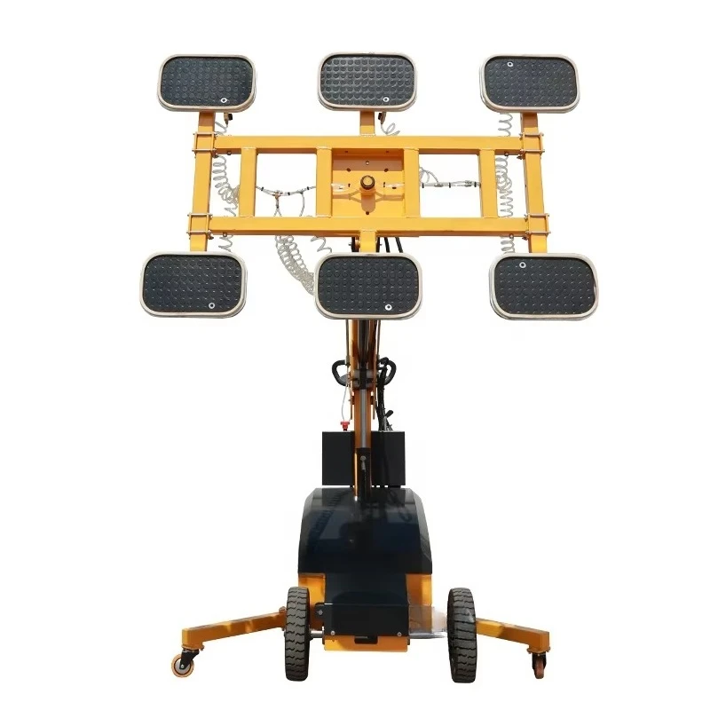 Vacuum Curtain Wall Glass Manipulator 800 Kg Handling Robot Arm Electric Glass Installation Suction Cup Cart Customized view 2