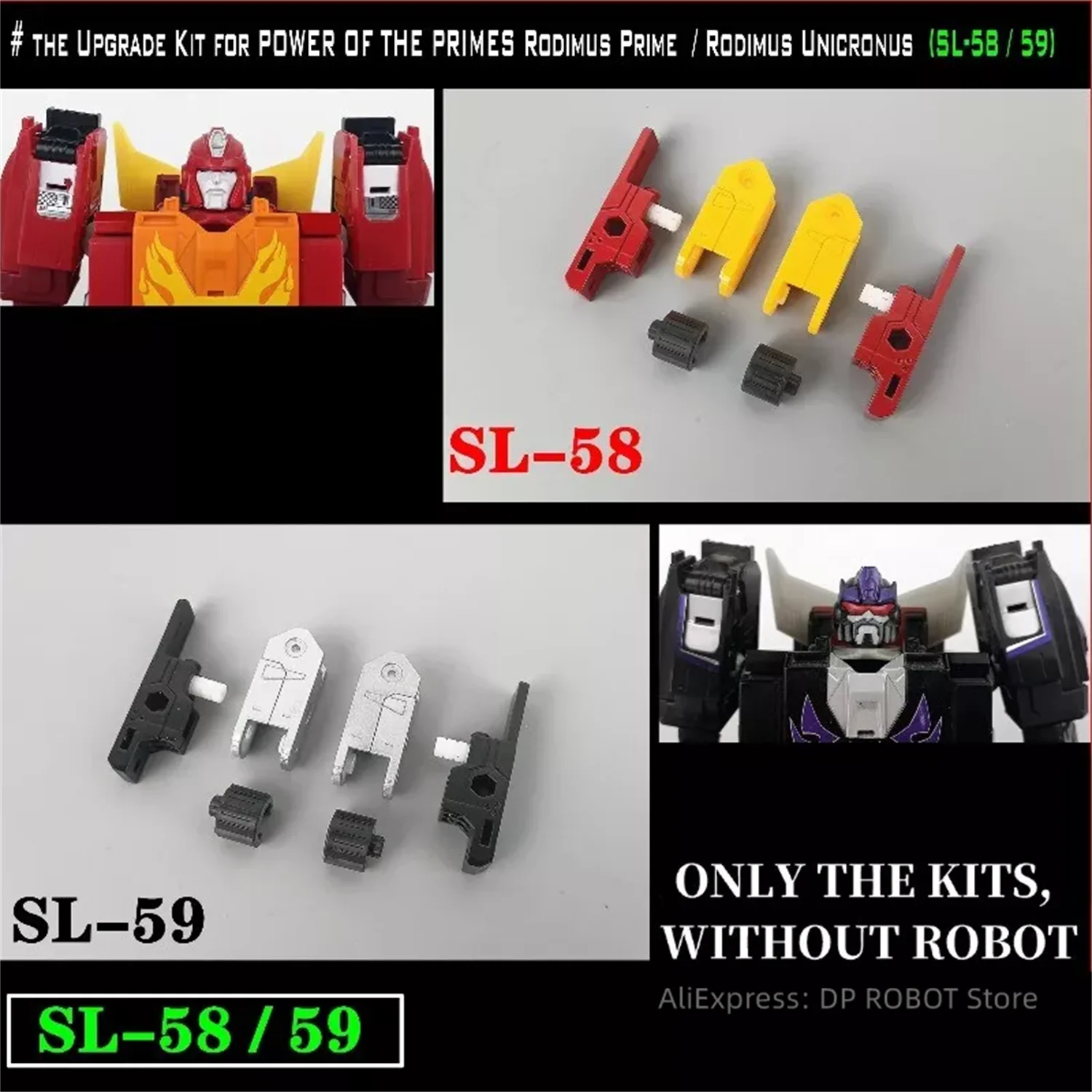 Shockwave Lab SL-58 SL-59 Upgrade Kit For Power of Primes Rodimus Prime/Unicronus Accessories