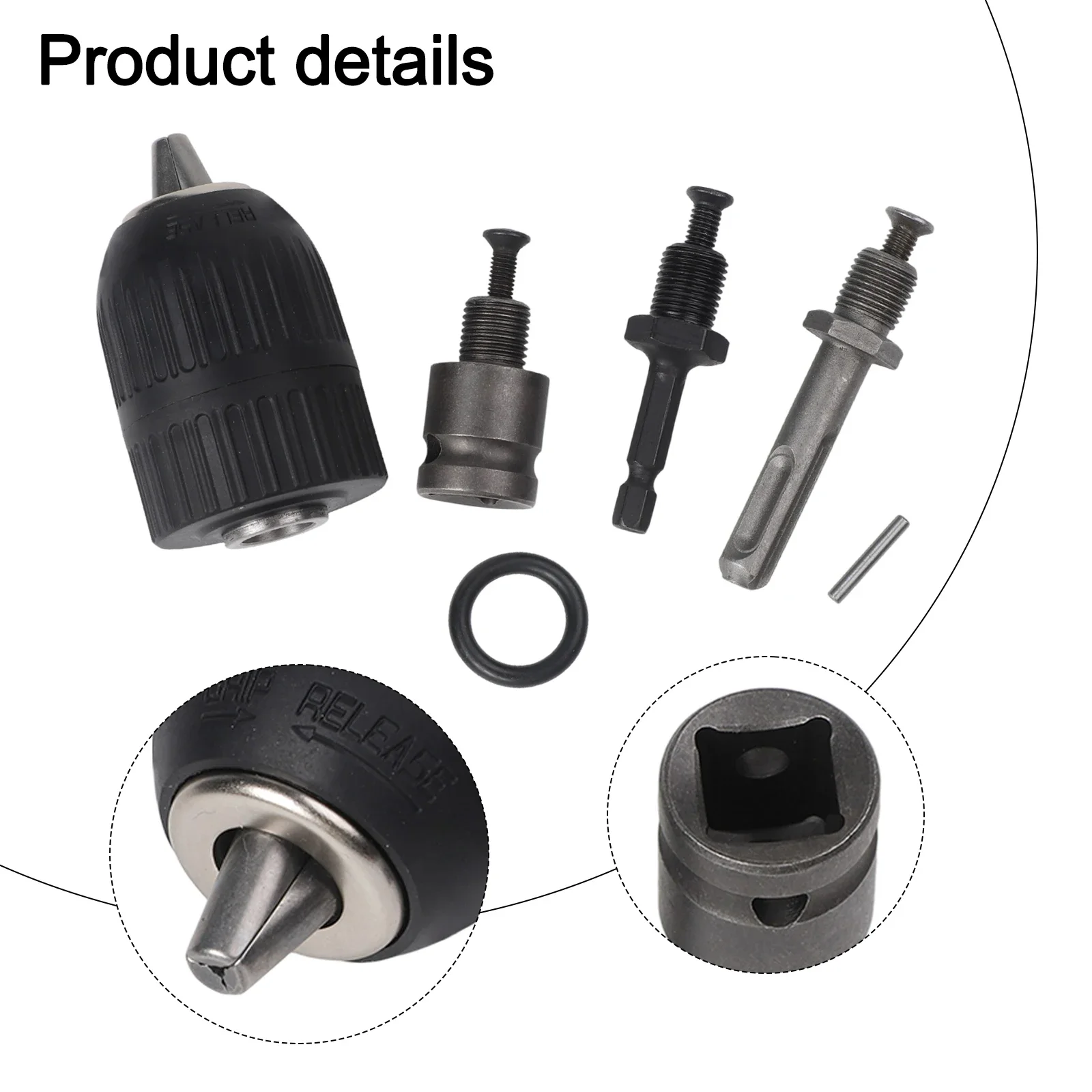 Brand New Durability With Key Drill Chuck Keyless Chuck High Quality Metal+plastic Quick Change Three-jaw Adapter